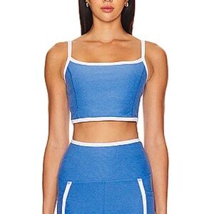 Beyond Yoga Spacedye New Moves High Cropped Tank in Sky Blue